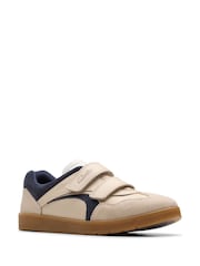 Clarks Cream Older Boys Disco Vibe Trainers - Image 4 of 6