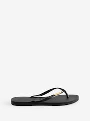 Havaianas Tonal Crystal Black Flip Flops - Image 1 of 1