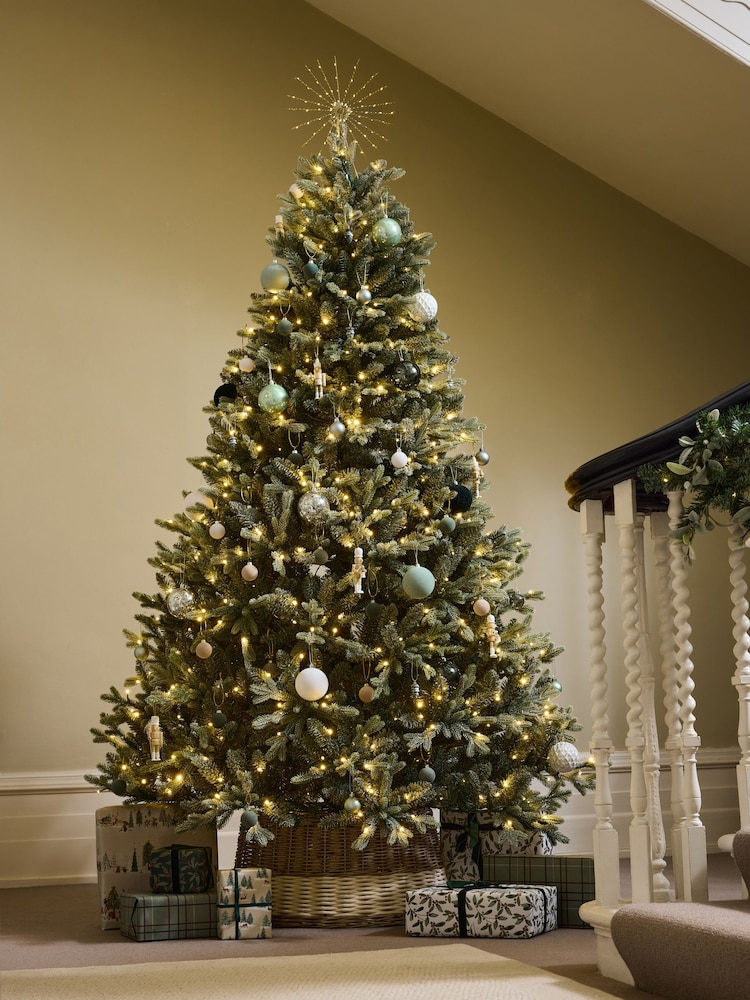 Collection Luxe Snowy Grand Fir Pre Lit 7ft Voice Activated Christmas Tree - Image 1 of 6 Collection Luxe Snowy Grand Fir Pre Lit 7ft Voice Activated Christmas Tree - Image 1 of 6