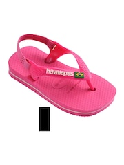 Havaianas Baby Pink Brasil Logo Flip Flops - Image 1 of 8