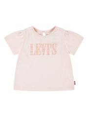 Levi's® Pink Puff Sleeve Logo T-Shirt - Image 1 of 1