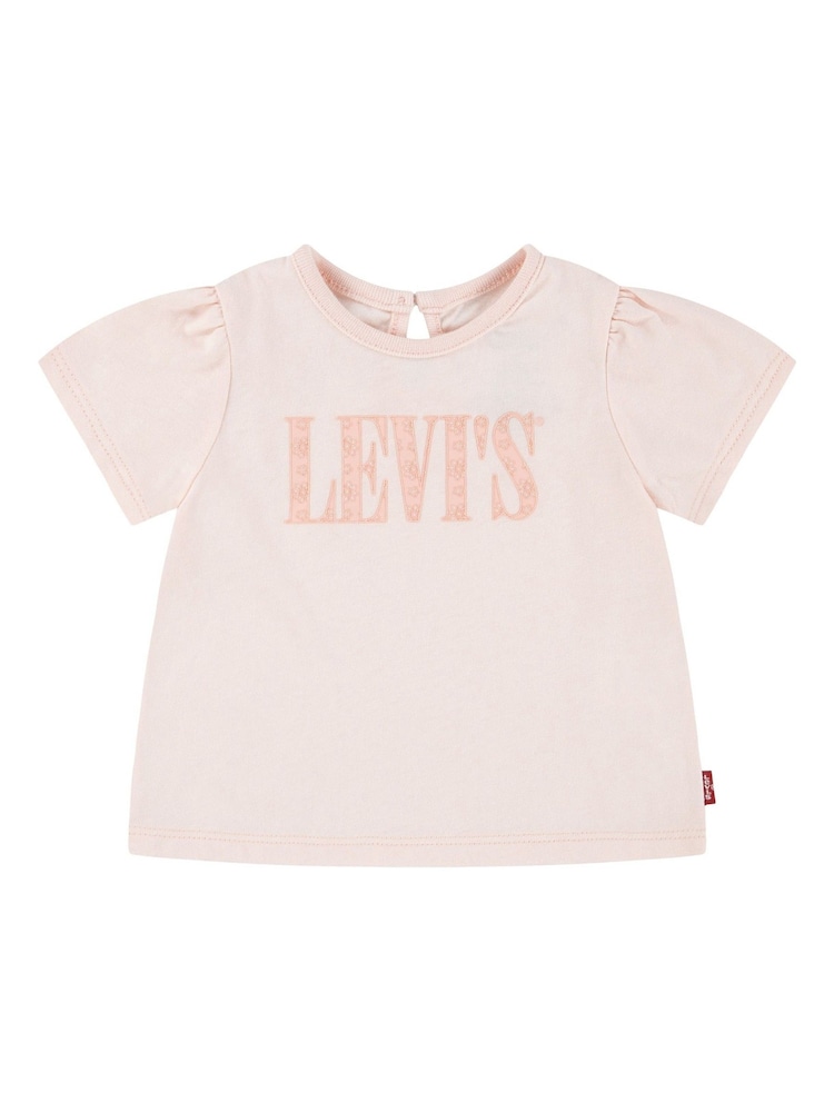 Levi's® Pink Puff Sleeve Logo T-Shirt - Image 1 of 1