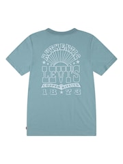 Levi's® Blue Sun Burst Logo Back Graphic Short Sleeve T-Shirt - Image 4 of 7