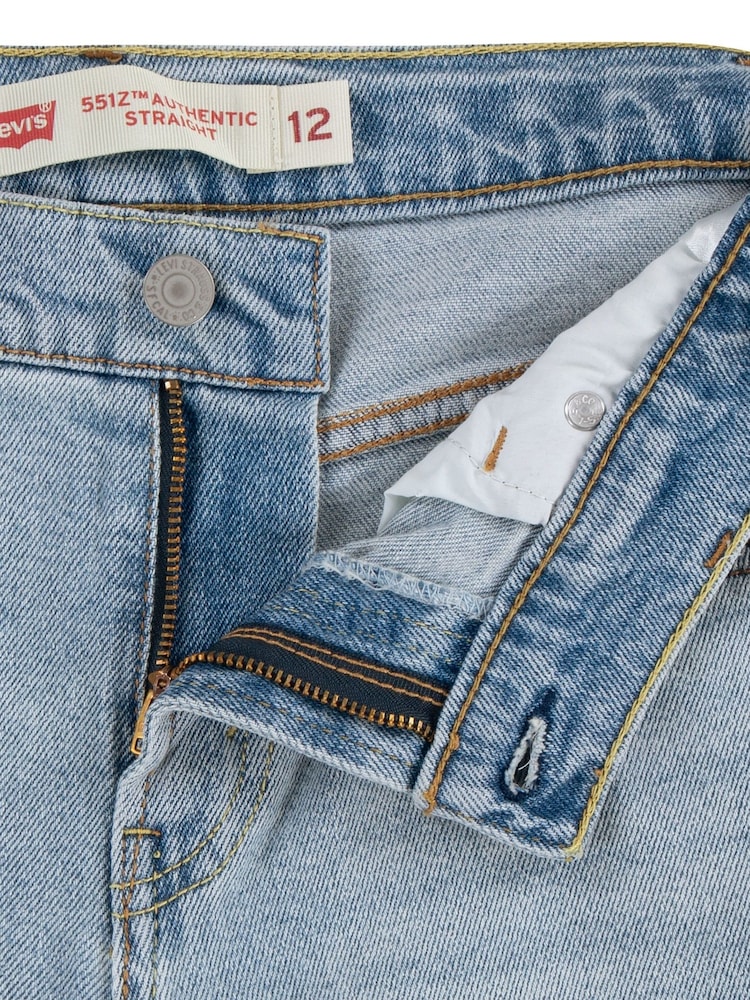 Levi's® Blue 551Z Authentic Straight Light Wash Jeans - Image 9 of 9
