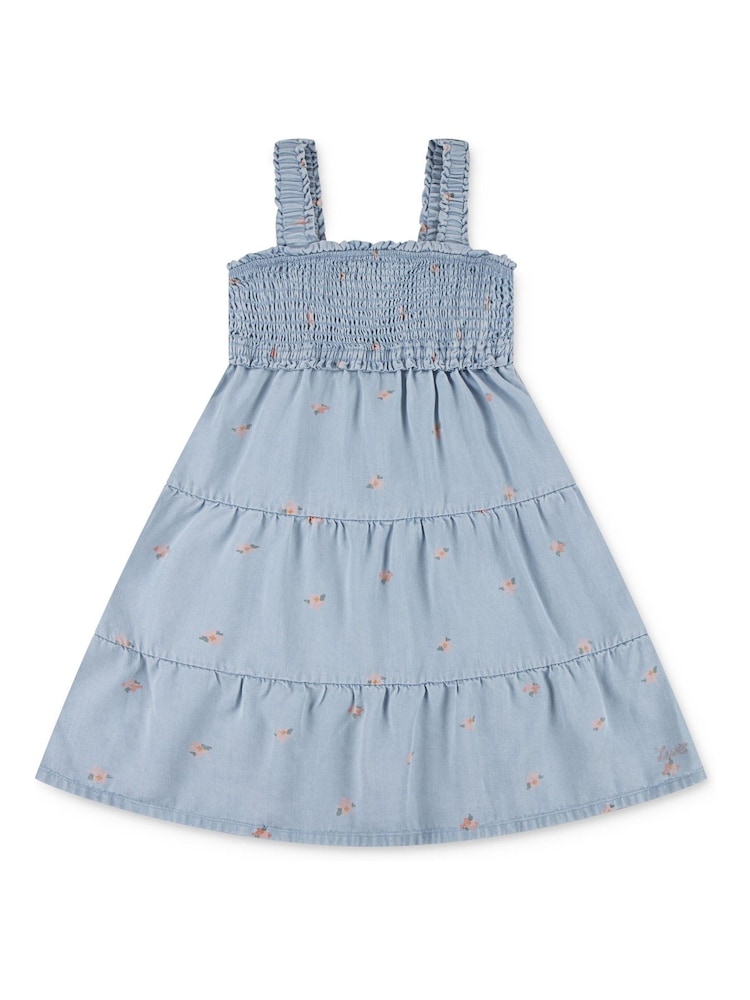 Levi's® Blue Tiered Embroidered Strappy Smocked Dress - Image 1 of 3