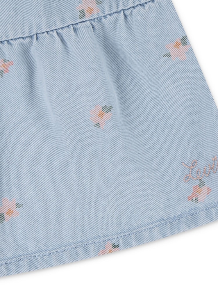 Levi's® Blue Tiered Embroidered Strappy Smocked Dress - Image 2 of 3