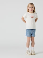 Levi's® Blue Logo Mini Girlfriend Denim Shorts - Image 1 of 13