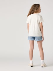 Levi's® Blue Logo Mini Girlfriend Denim Shorts - Image 3 of 13