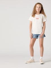 Levi's® Blue Logo Mini Girlfriend Denim Shorts - Image 5 of 13