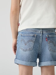 Levi's® Blue Logo Mini Girlfriend Denim Shorts - Image 6 of 13