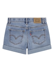 Levi's® Blue Logo Mini Girlfriend Denim Shorts - Image 8 of 13