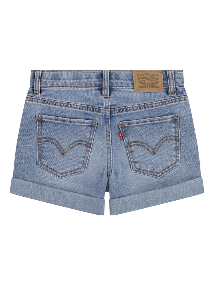 Levi's® Blue Logo Mini Girlfriend Denim Shorts - Image 8 of 13