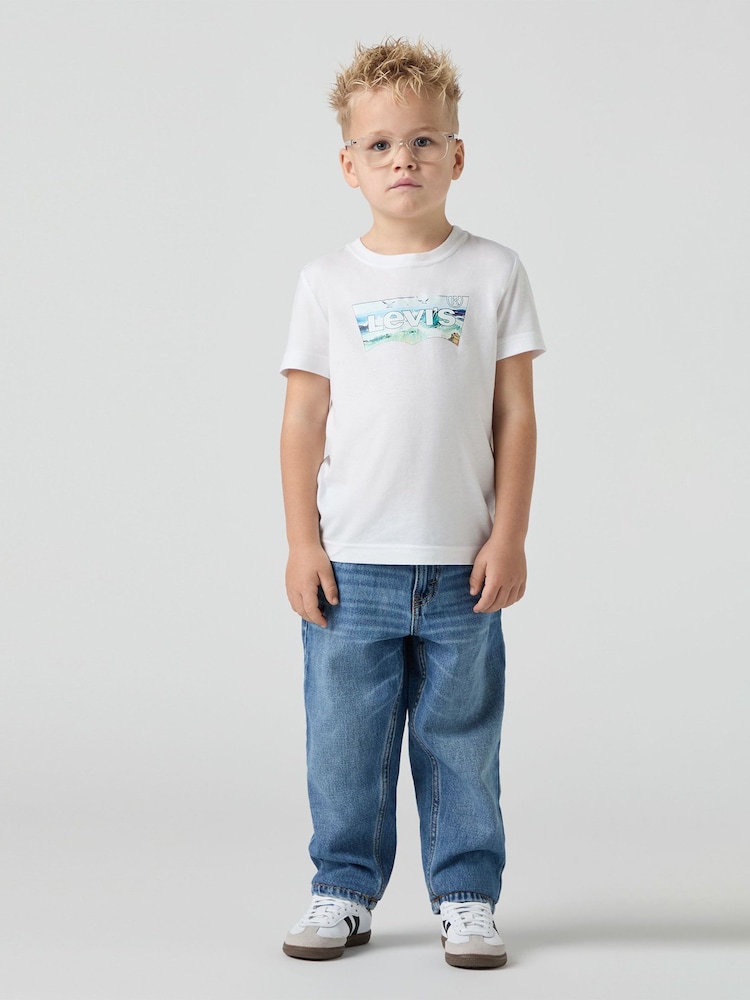 Levi's® Blue Stay Baggy Tapered Denim 100% Cotton Jeans - Image 1 of 6