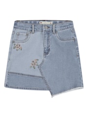 Levi's® Blue Floral Print Patchwork Denim Skirt - Image 1 of 3