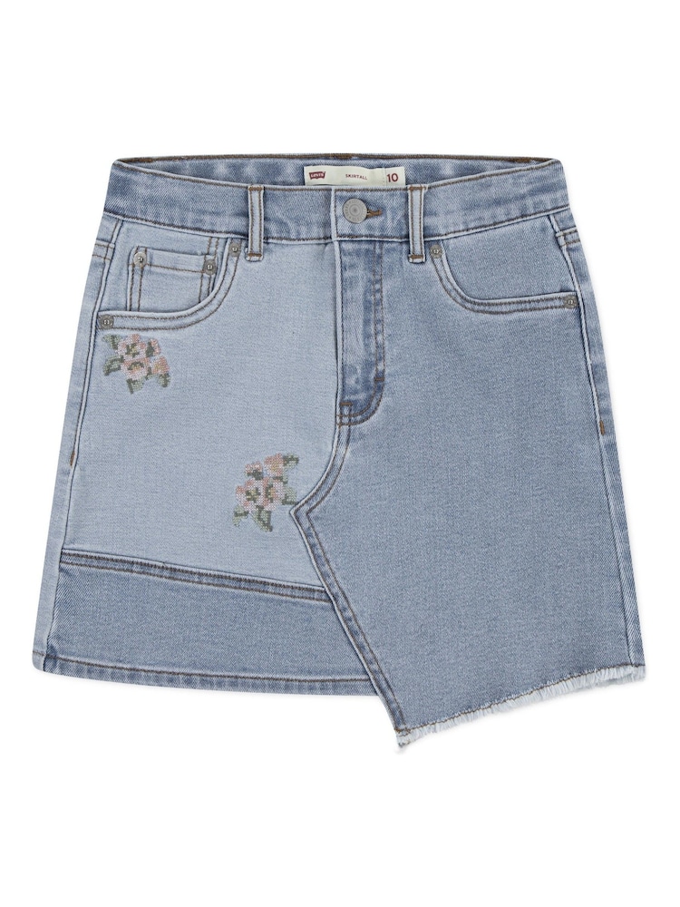Levi's® Blue Floral Print Patchwork Denim Skirt - Image 1 of 3