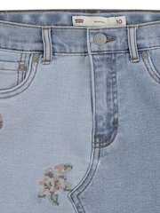 Levi's® Blue Floral Print Patchwork Denim Skirt - Image 3 of 3