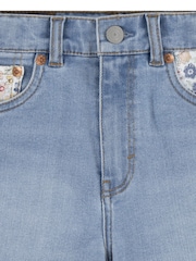 Levi's® Blue Floral Print Detail Logo Mom Shorts - Image 5 of 7