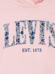 Levi's® Pink Floral Graphic Logo Pullover Hoodie - Image 11 of 11