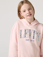 Levi's® Pink Floral Graphic Logo Pullover Hoodie - Image 5 of 11