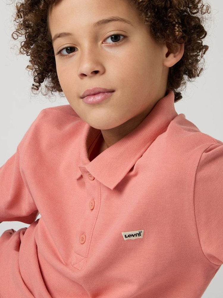 Levi's® Orange Batwing Logo 100% Cotton Polo Shirt - Image 4 of 10