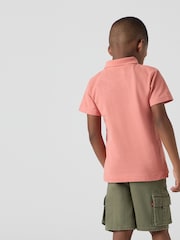 Levi's® Orange Batwing Logo 100% Cotton Polo Shirt - Image 6 of 10