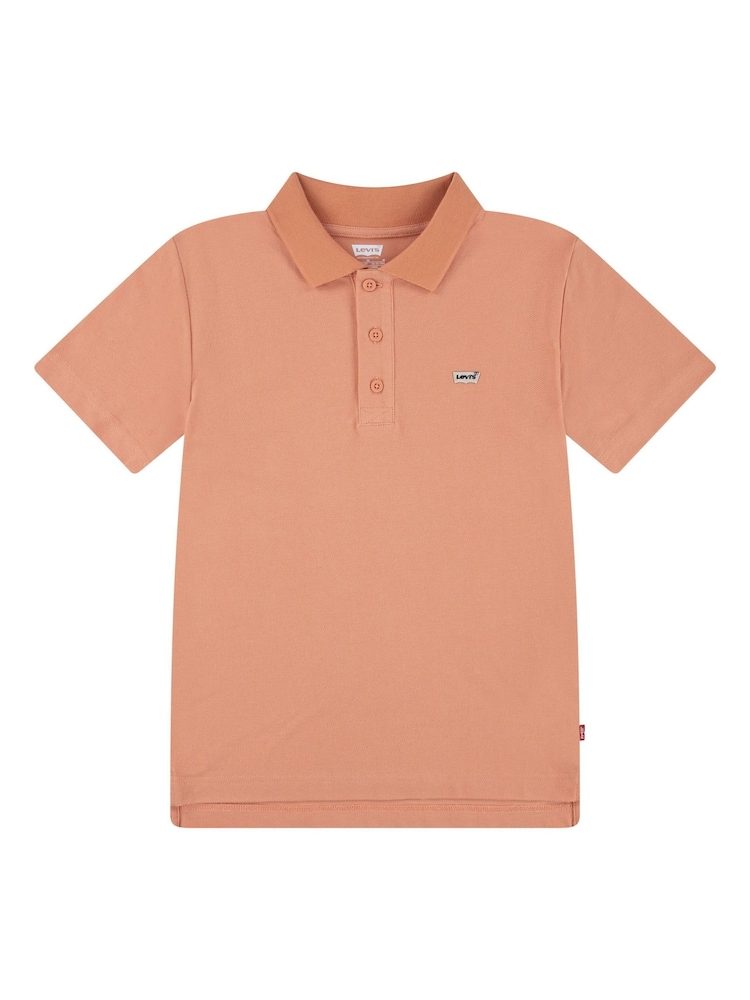 Levi's® Orange Batwing Logo 100% Cotton Polo Shirt - Image 7 of 10