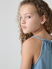 Levi's® Tiered Halter Neck Chambray Dress - Imagen 6 de 12
