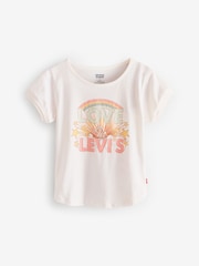 Levi's® Natural Rainbow Graphic Logo Double Cuff T-Shirt - Image 1 of 3