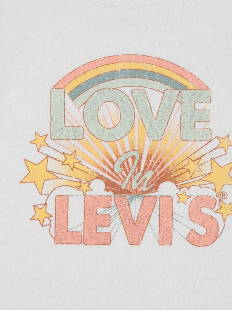 Levi's® Natural Rainbow Graphic Logo Double Cuff T-Shirt - Image 3 of 3