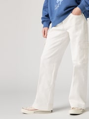 Levi's® White Baggy Wide Leg Cargo Jeans - Image 2 of 13