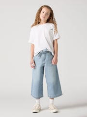 Levi's Blue Culotte Wide Leg Denim Jeans - Image 4 of 11