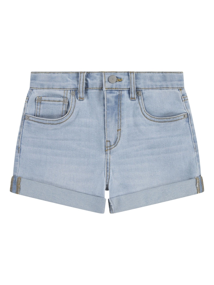 Levi's® Blue Logo Mini Girlfriend Denim Shorts - Image 2 of 7