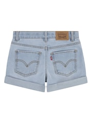 Levi's® Blue Logo Mini Girlfriend Denim Shorts - Image 3 of 7