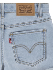 Levi's® Blue Logo Mini Girlfriend Denim Shorts - Image 4 of 7