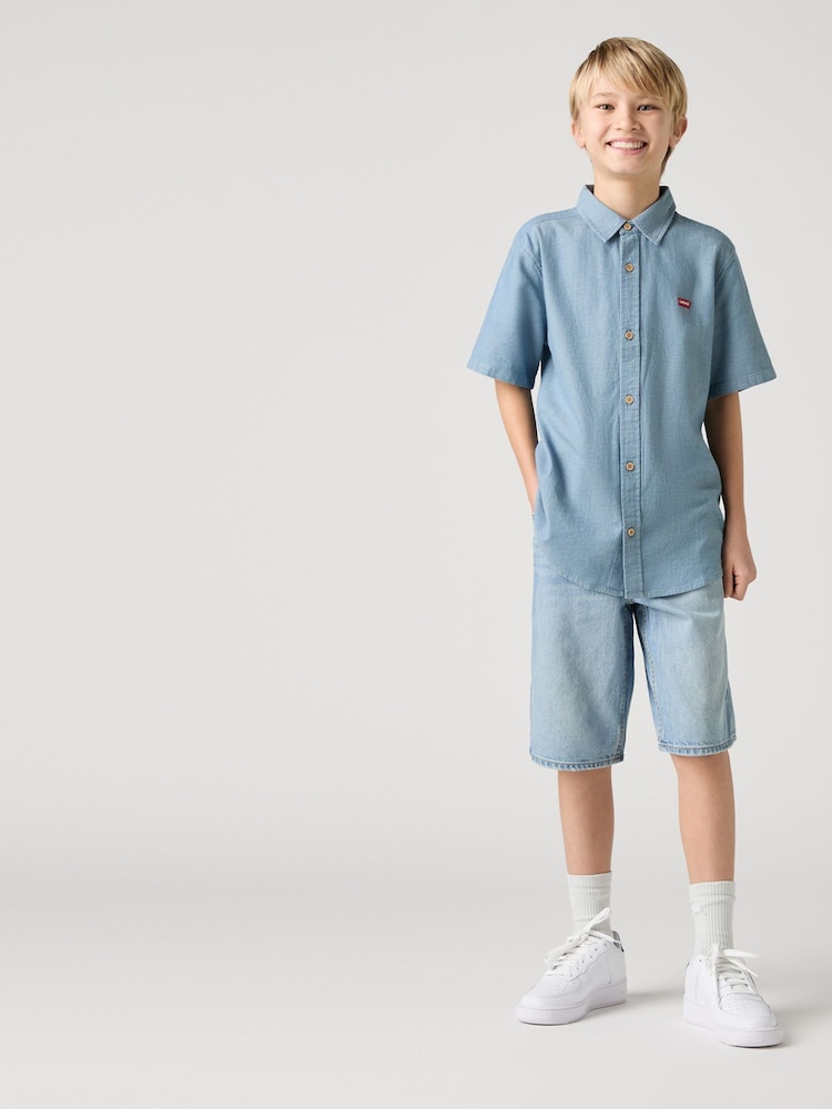 Levi's® Blue Denim Baggy Skate 100% Cotton Shorts - Image 1 of 9