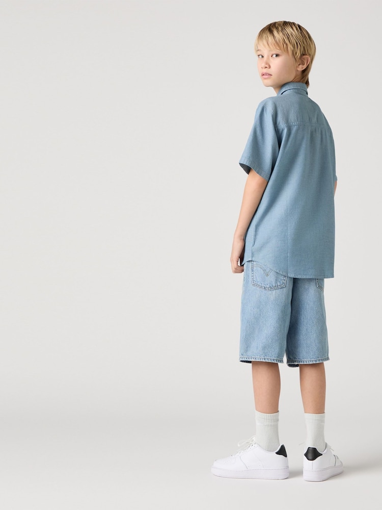 Levi's® Blue Denim Baggy Skate 100% Cotton Shorts - Image 2 of 9
