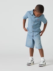 Levi's® Blue Denim Baggy Skate 100% Cotton Shorts - Image 4 of 9