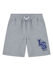 Levi's® Grey Varsity Letters Logo Jersey Pull-On Shorts - Image 1 of 5