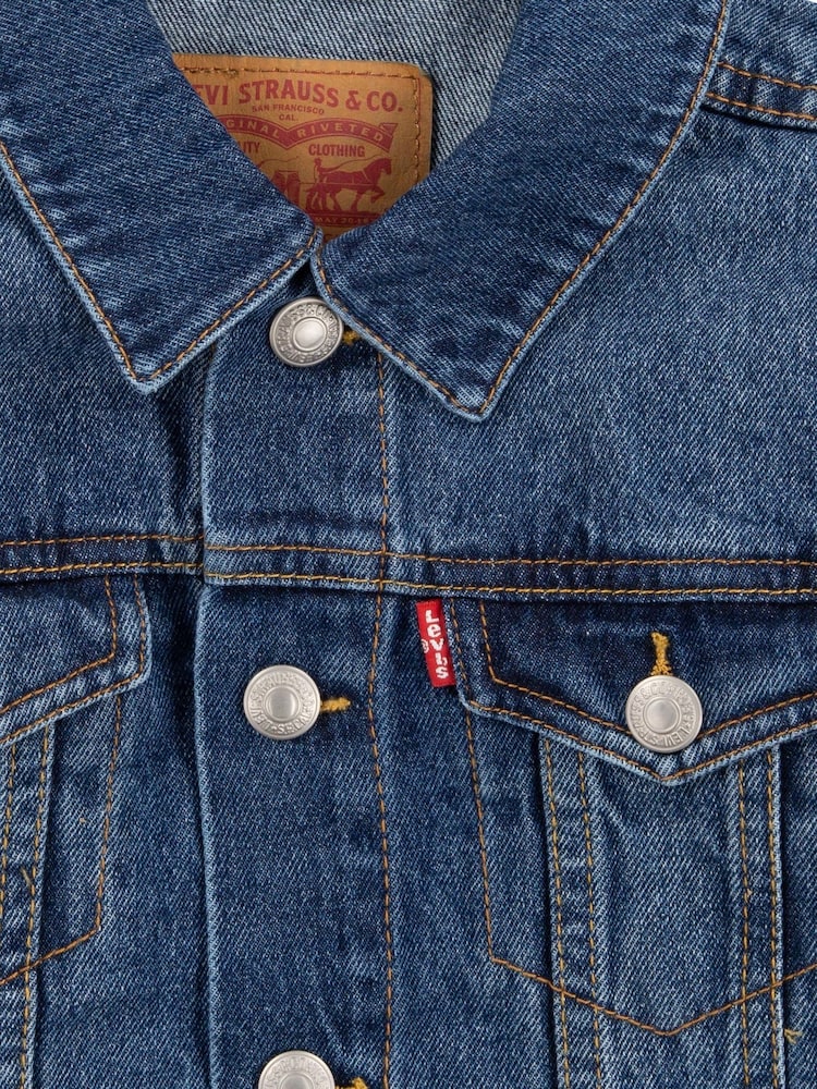 Levi's® Blue Denim Trucker Jacket - Image 10 of 10