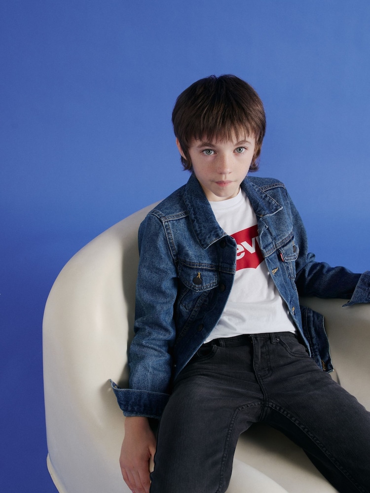 Levi's® Blue Denim Trucker Jacket - Image 4 of 10