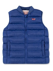 Levi's® Blue Midweight Logo Puffer Gilet - Image 1 of 5