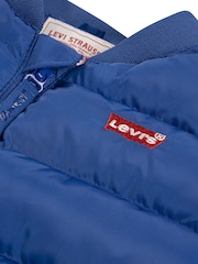 Levi's® Blue Midweight Logo Puffer Gilet - Image 3 of 5