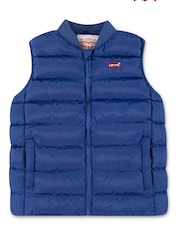 Levi's® Blue Midweight Logo Puffer Gilet - Image 4 of 5