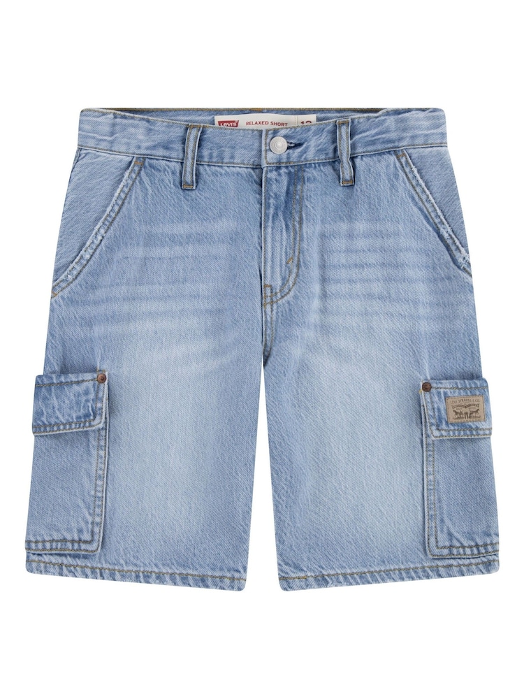 Levi's® Blue Denim Baggy Cargo 100% Cotton Shorts - Image 3 of 8