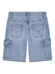 Levi's® Blue Denim Baggy Cargo 100% Cotton Shorts - Image 4 of 8