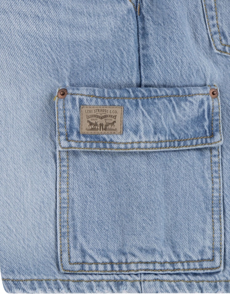 Levi's® Blue Denim Baggy Cargo 100% Cotton Shorts - Image 6 of 8