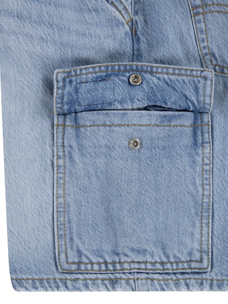 Levi's® Blue Denim Baggy Cargo 100% Cotton Shorts - Image 8 of 8