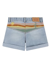 Levi's® Mom Western Desert Embroidered Mini Denim 100% Cotton Shorts - Imagen 10 de 14
