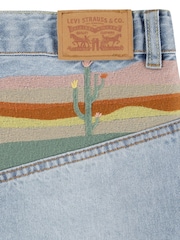 Levi's® Mom Western Desert Embroidered Mini Denim 100% Cotton Shorts - Imagen 14 de 14