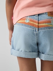 Levi's® Mom Western Desert Embroidered Mini Denim 100% Cotton Shorts - Imagen 6 de 14
